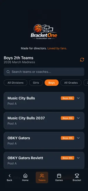 BracketOne Tournament App screenshot 3