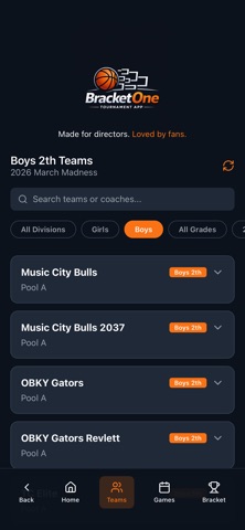 BracketOne Tournament App Screenshot 3 of 5