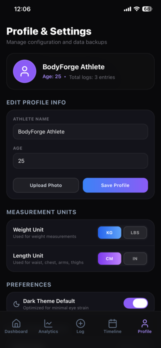 BodyForge AI: Body Tracker Screenshot 6 of 7