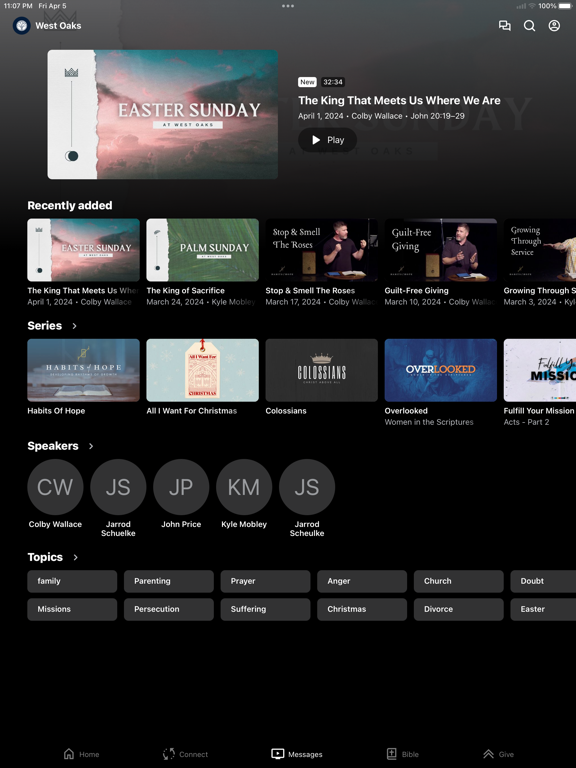 West Oaks Church iPad screenshot 3 - Lifestyle app