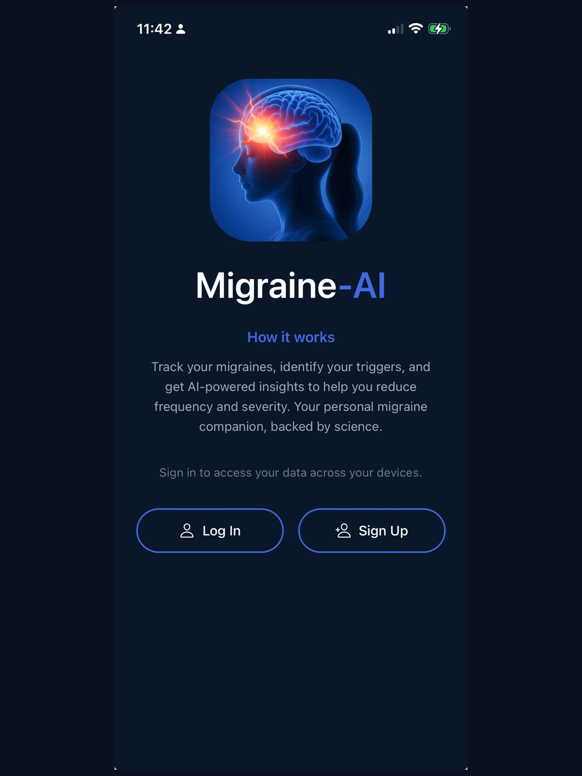 Migraine-AI ipad screenshot 1
