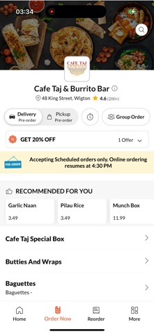 Cafe Taj & Burrito Bar screenshot