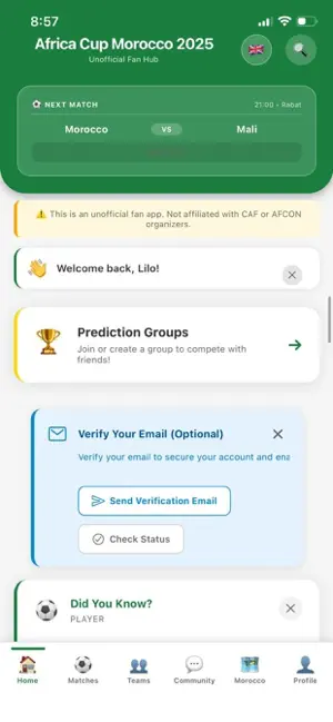 Africa Cup 2025 Unofficial App screenshot 1