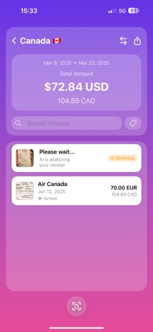 Receipt Manager AI screenshot