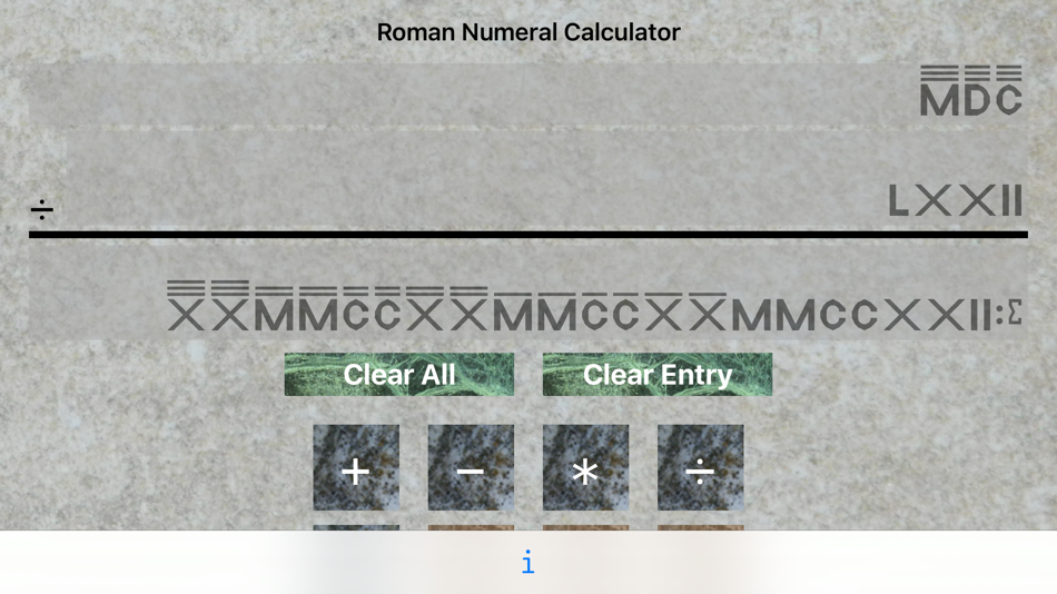 #3. Roman Numeral Calculator (iOS) 由: Anthony Caggiano