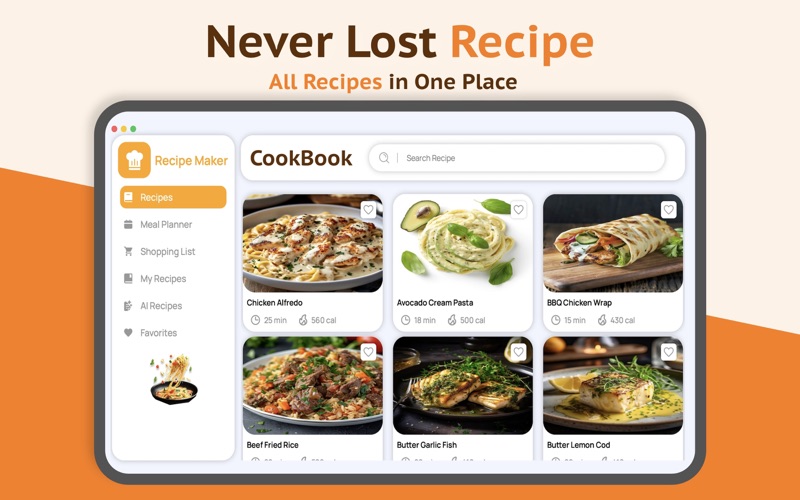Recipe Maker - Meal Planner iPhone screenshot