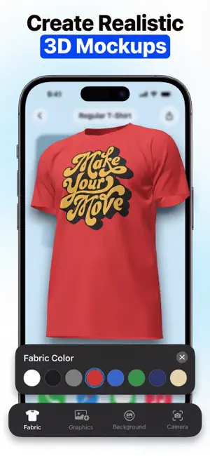 ThreadCam: 3D Clothing Mockups iPhone screenshot 1