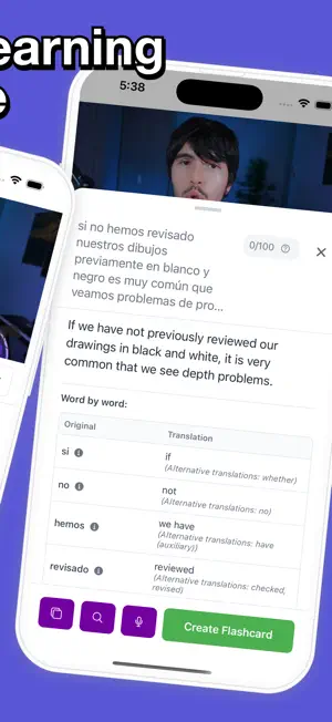 LingoLingo Learn with YouTube screenshot 2