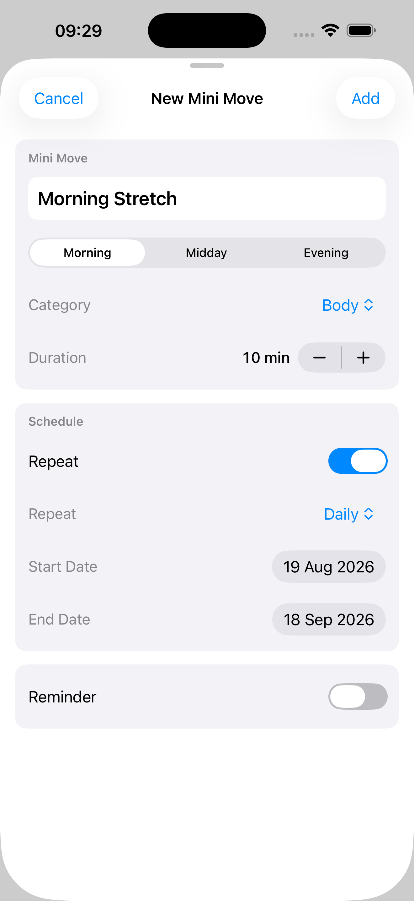 Mini Moves: Today screenshot 2