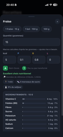 Radish: Calories & Privacy screenshot
