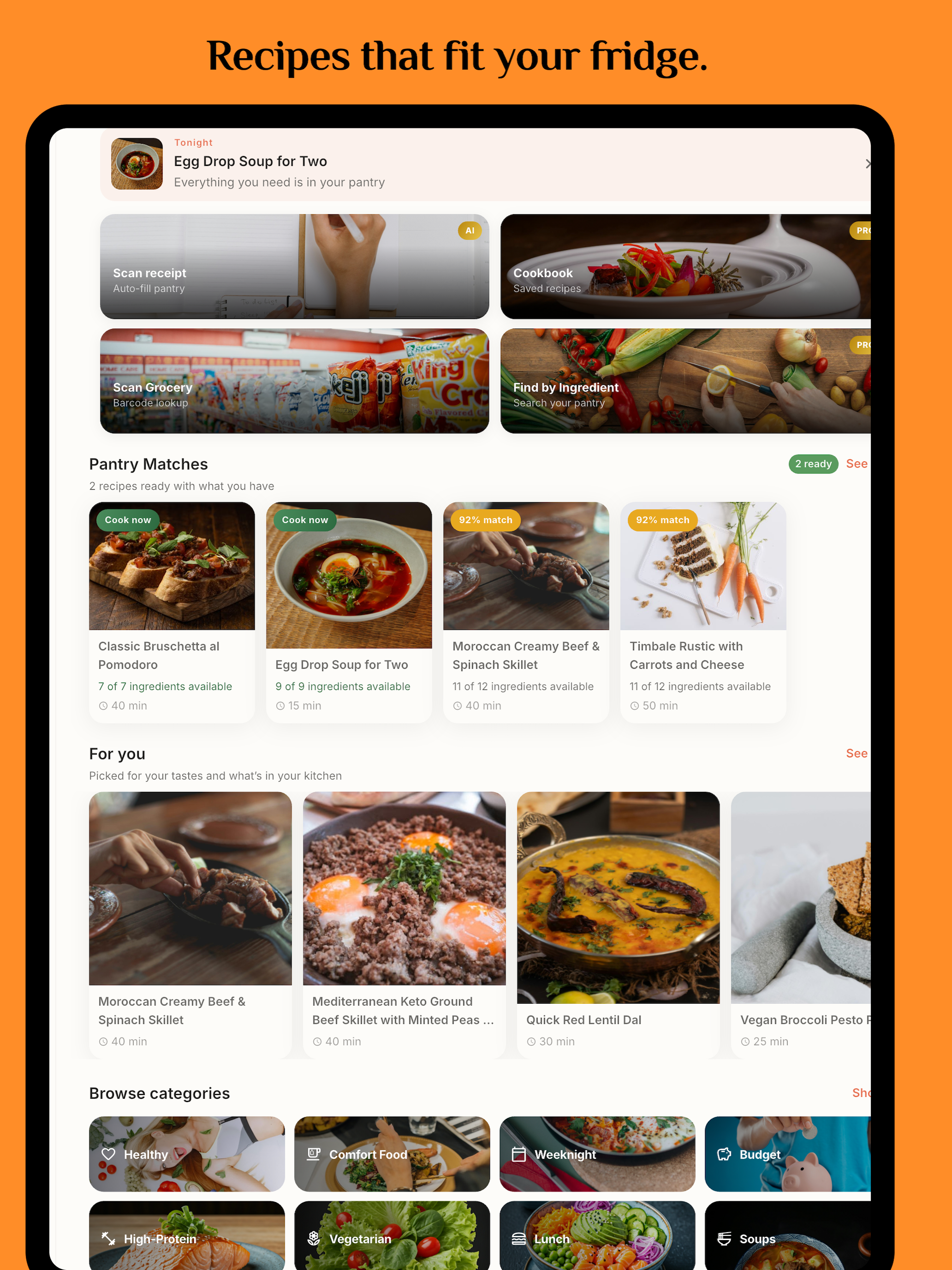Nevyron Meal Planner & Recipes
