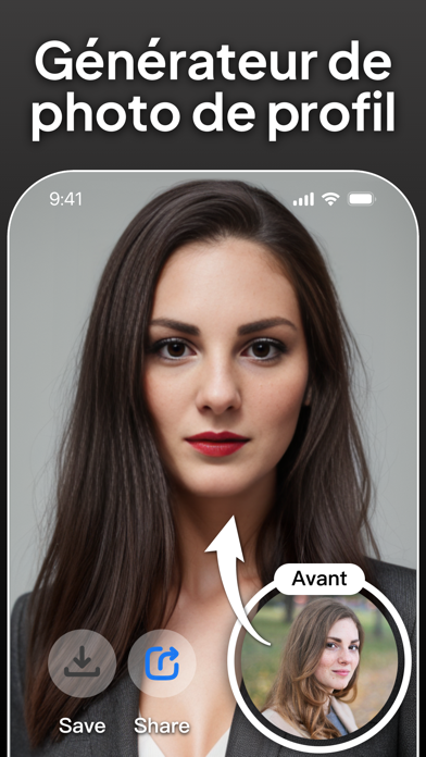 Screenshot #1 pour Générateur de Portraits AI