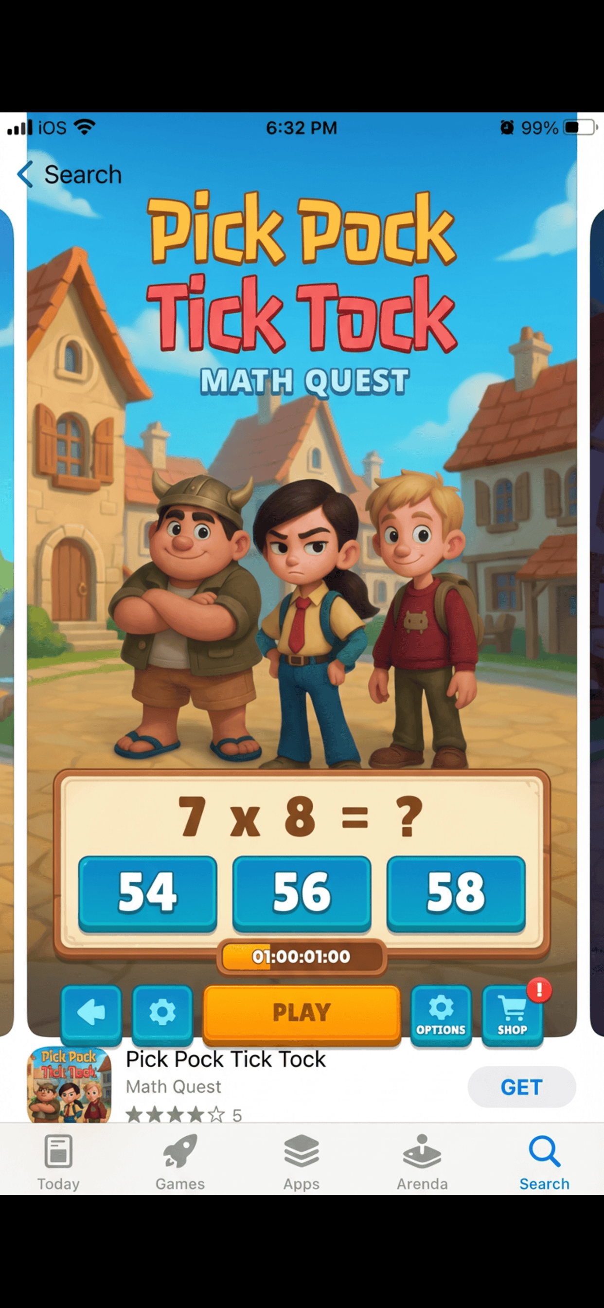 Pick Pock Tick Tock Math Quest screenshot 3