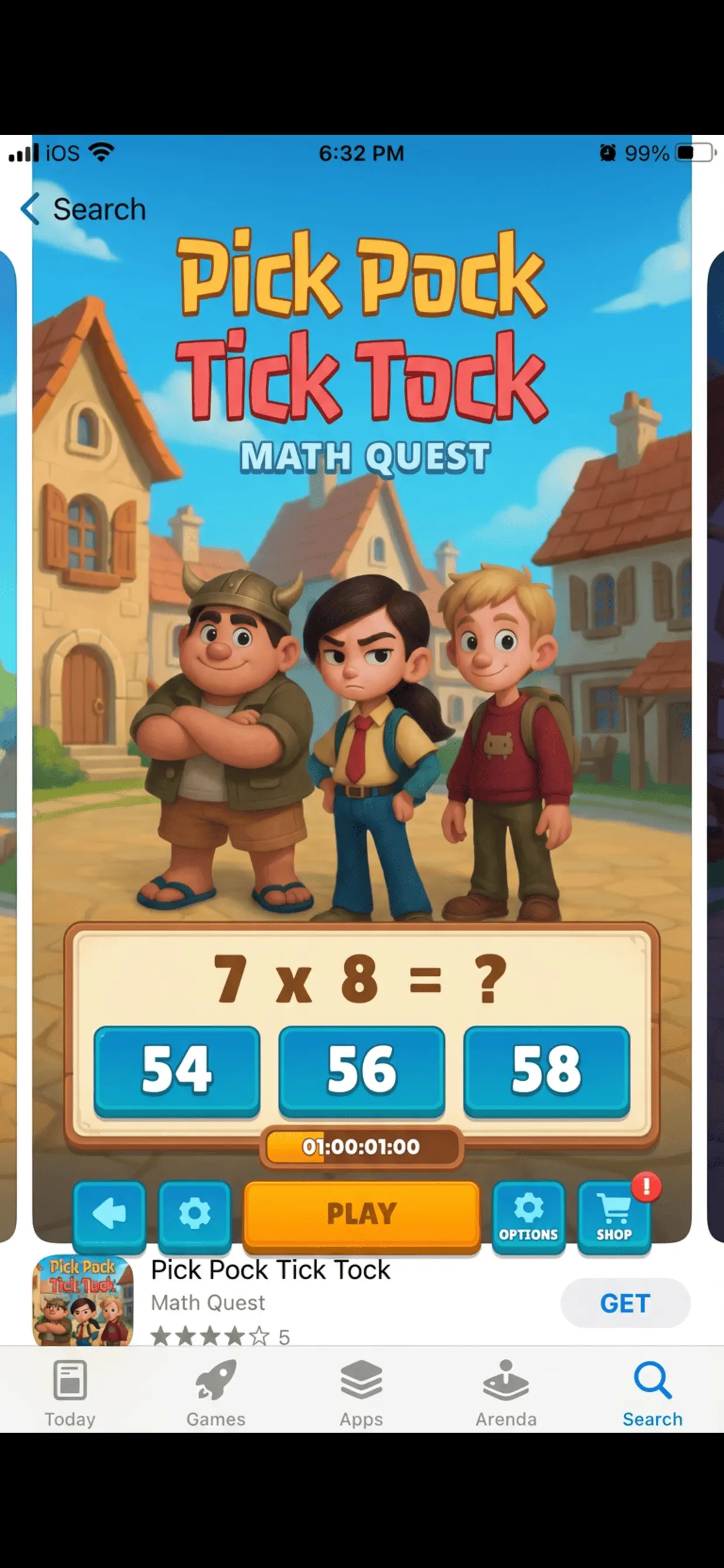 #3. Pick Pock Tick Tock Math Quest (iOS) Von: Michael Clarke
