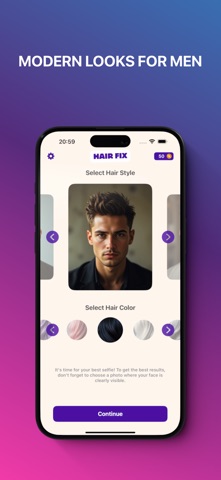 HairFix - AI Hairstyle Try On iPhone screenshot