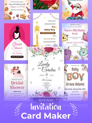 Invitation Maker:Greeting Card iPad screenshot