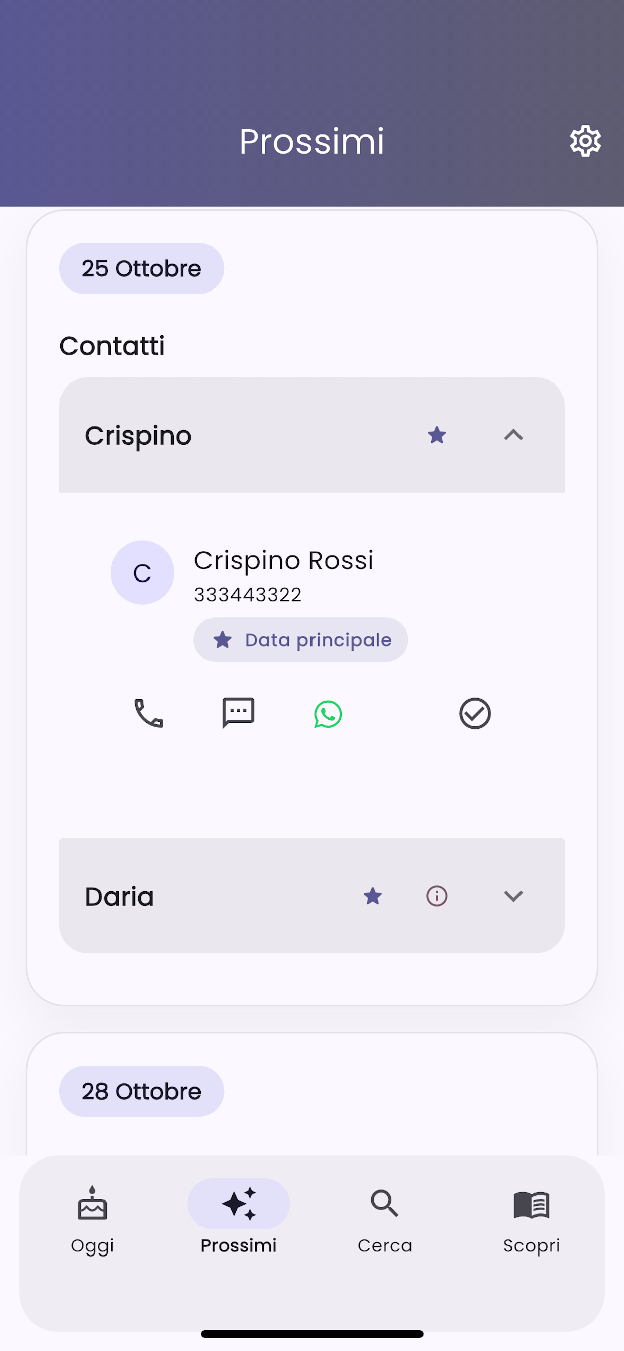Onomastici in Rubrica