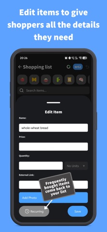 SnapList – Shopping list AI screenshot