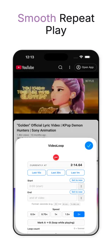 Video Looper - for Safari screenshot 3 of 4