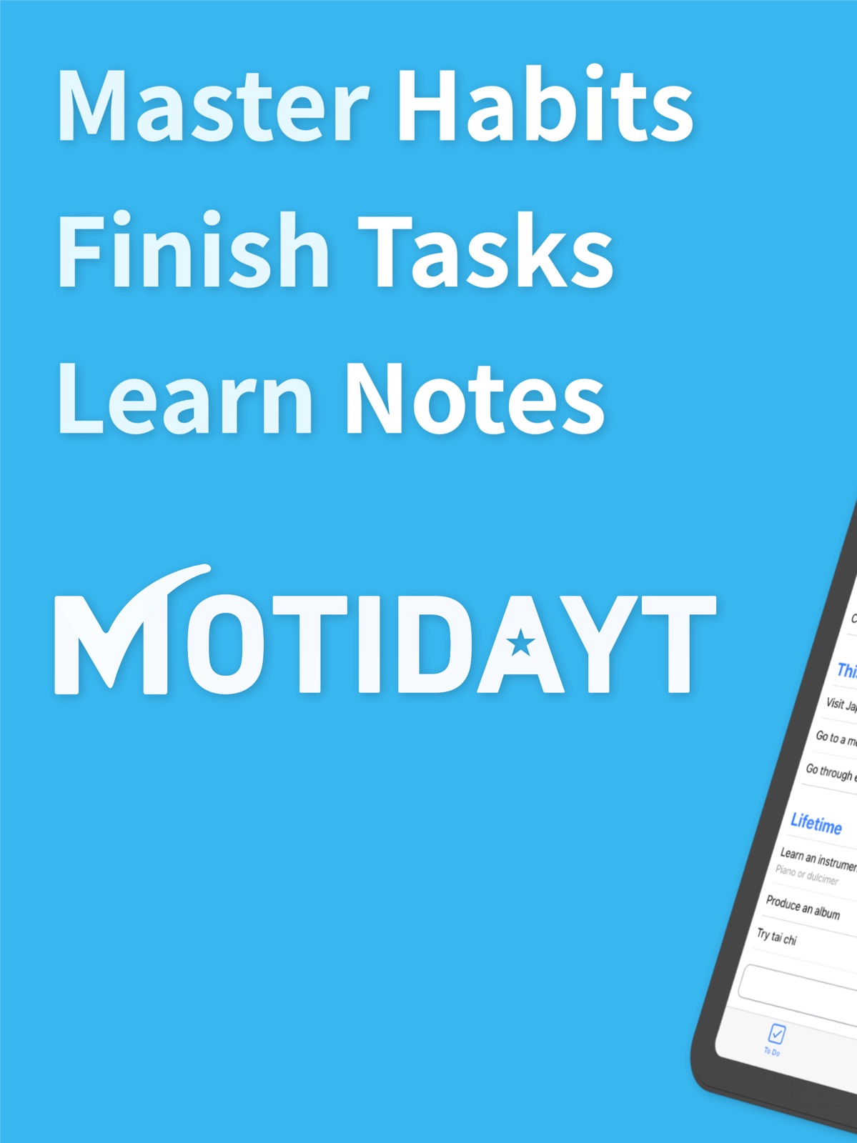 Habit & To Do List: Motidayt ipad screenshot 1