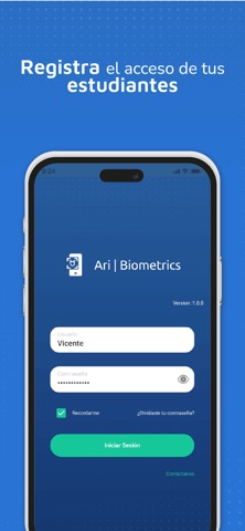 Ari Biometrics iPhone screenshot
