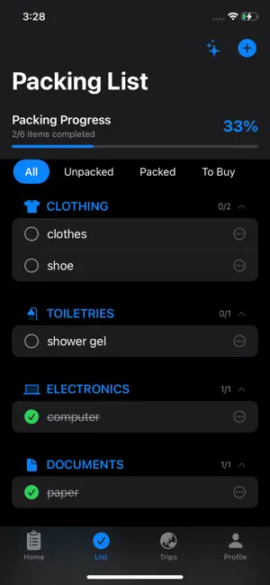 Smart Travel Packing Assistant screenshot 2