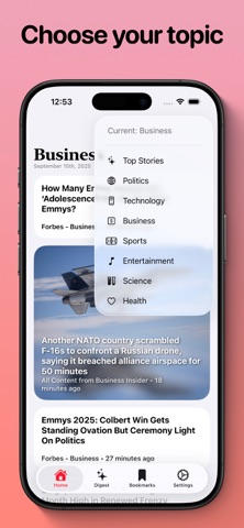 Ruby – Curated News Reader Screenshot 2 of 5