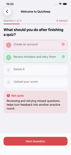 QuizKeep screenshot 2