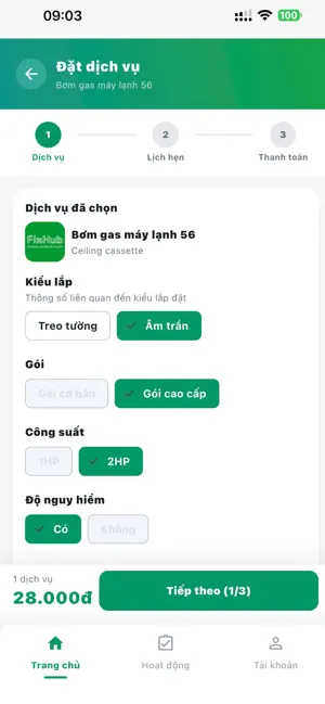 Fixhub - Dịch vụ thợ tại nhà screenshot 1