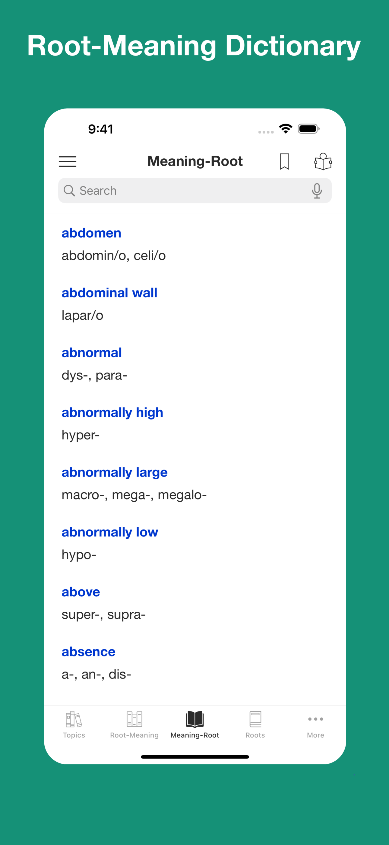 Medical terminology - roots screenshot 7