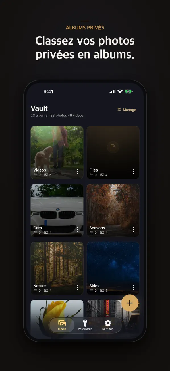 Screenshot #1 pour Cacher photos & vidéos: Coffre