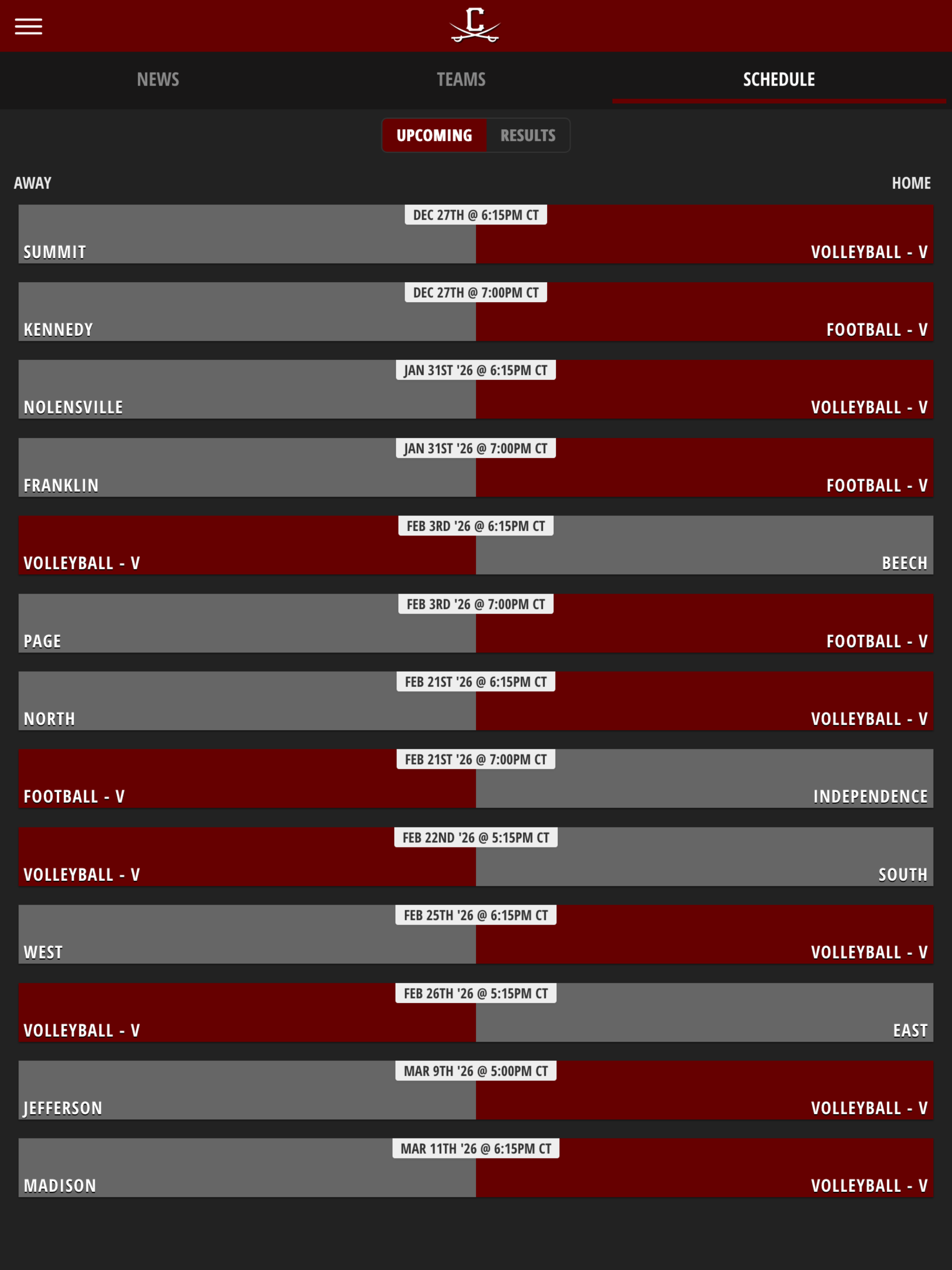 Caledonia Cavaliers Athletics screenshot 9
