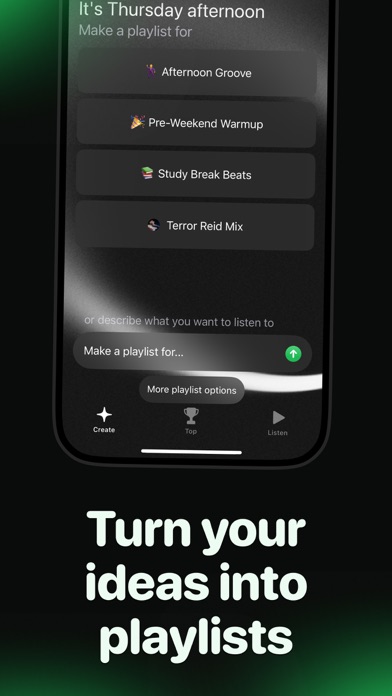 AI Playlist Maker: PlaylistAI Screenshot