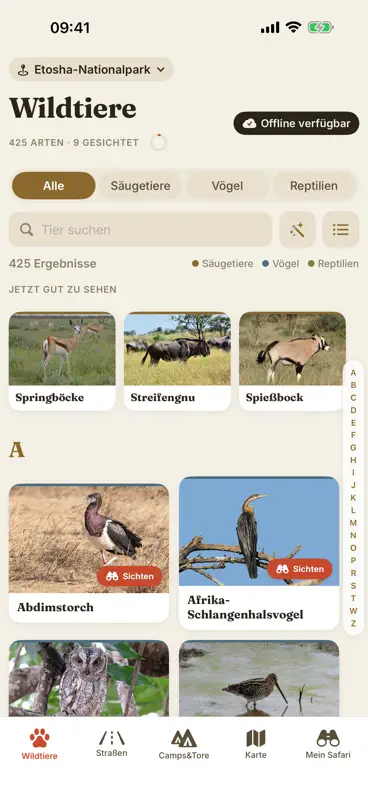 Etosha Safari: Karte & Guide screenshot 2 of 10