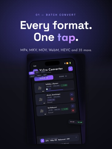 Just a Simple Video Converter iPad screenshot