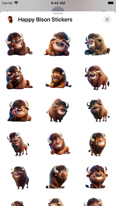 Screenshot #1 pour Happy Bison Stickers