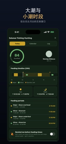 Solunar Fishing Hunting screenshot