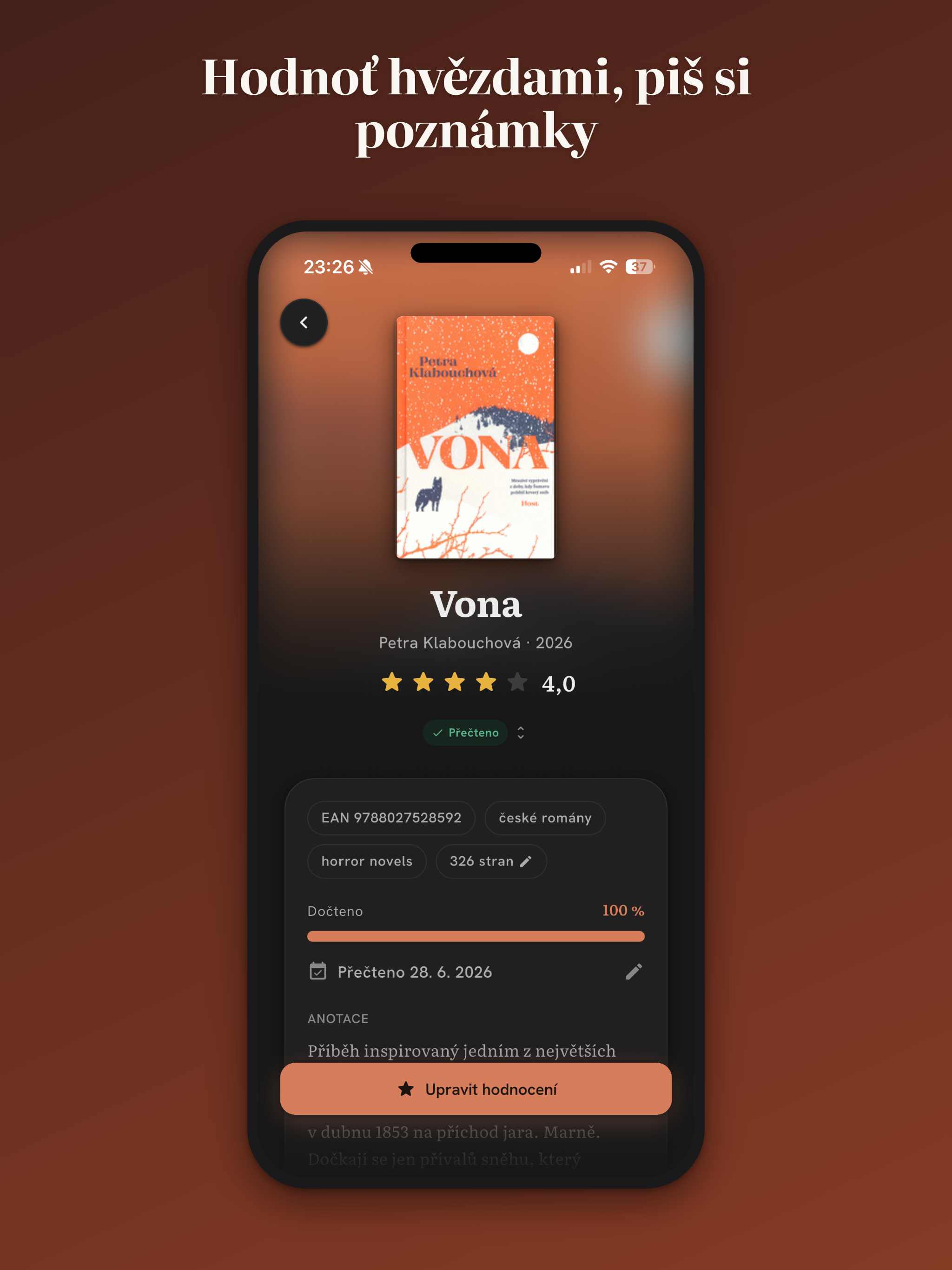 Čappka — čtenářský deník screenshot 6
