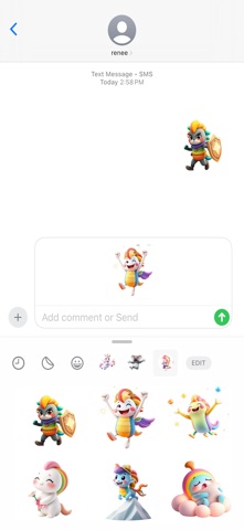 Mystic Rainbow Stickers iPhone screenshot