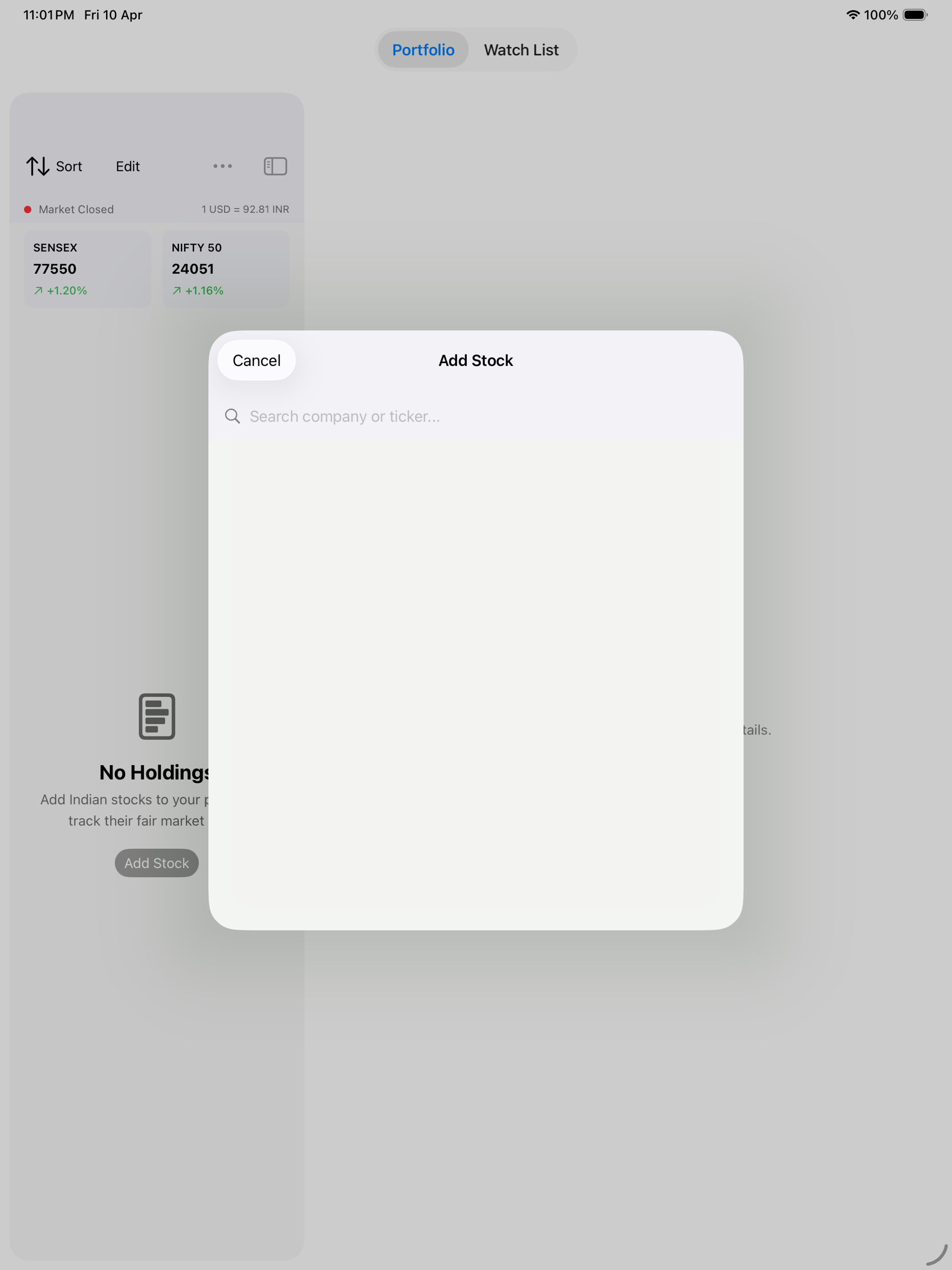 Scrip: Portfolio Tracker