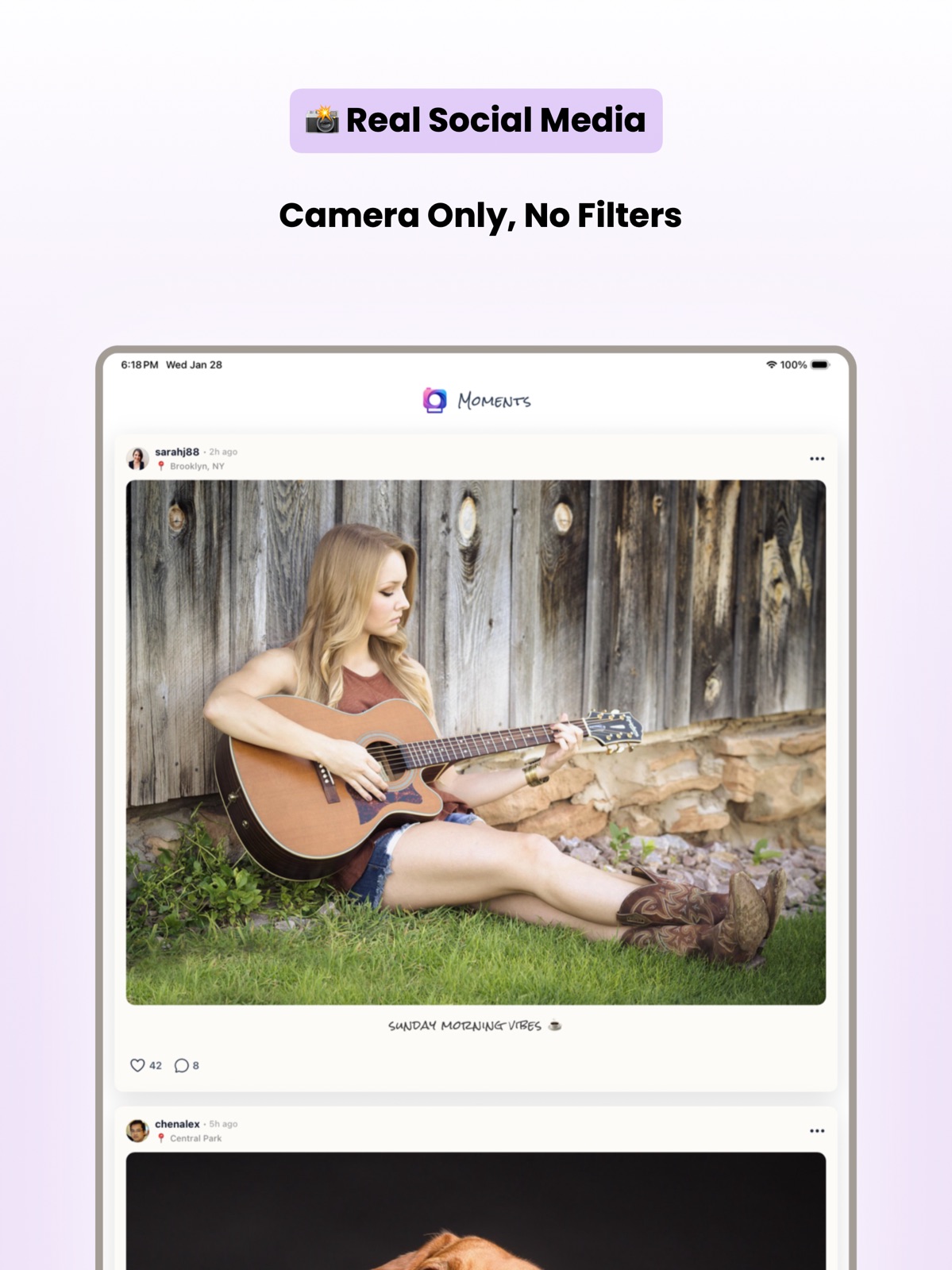 Moments - Real Social Media ipad screenshot 1