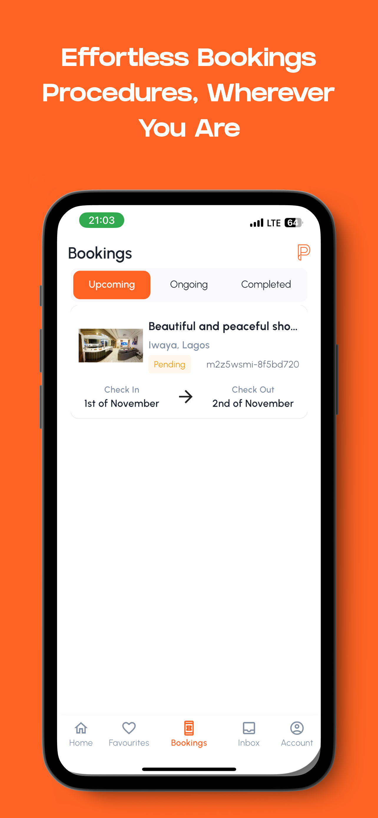 Pavilion Bookings
