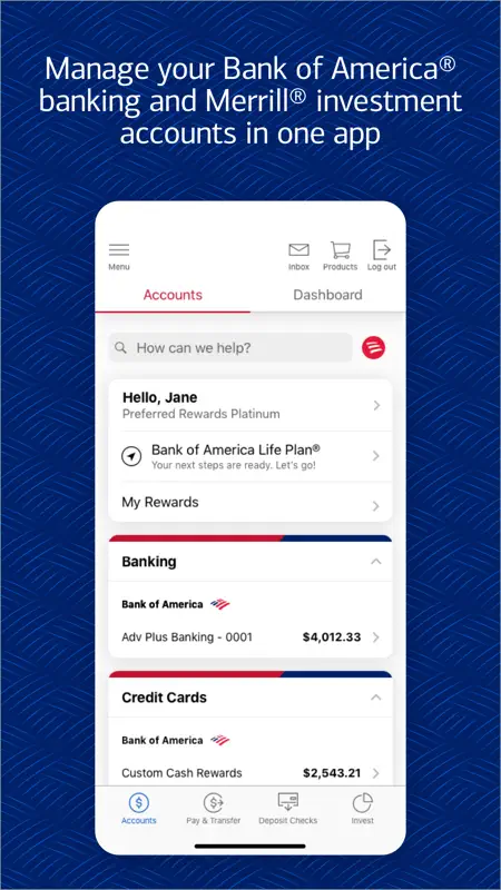 Bank of America Mobile Banking screenshot 1 of 8