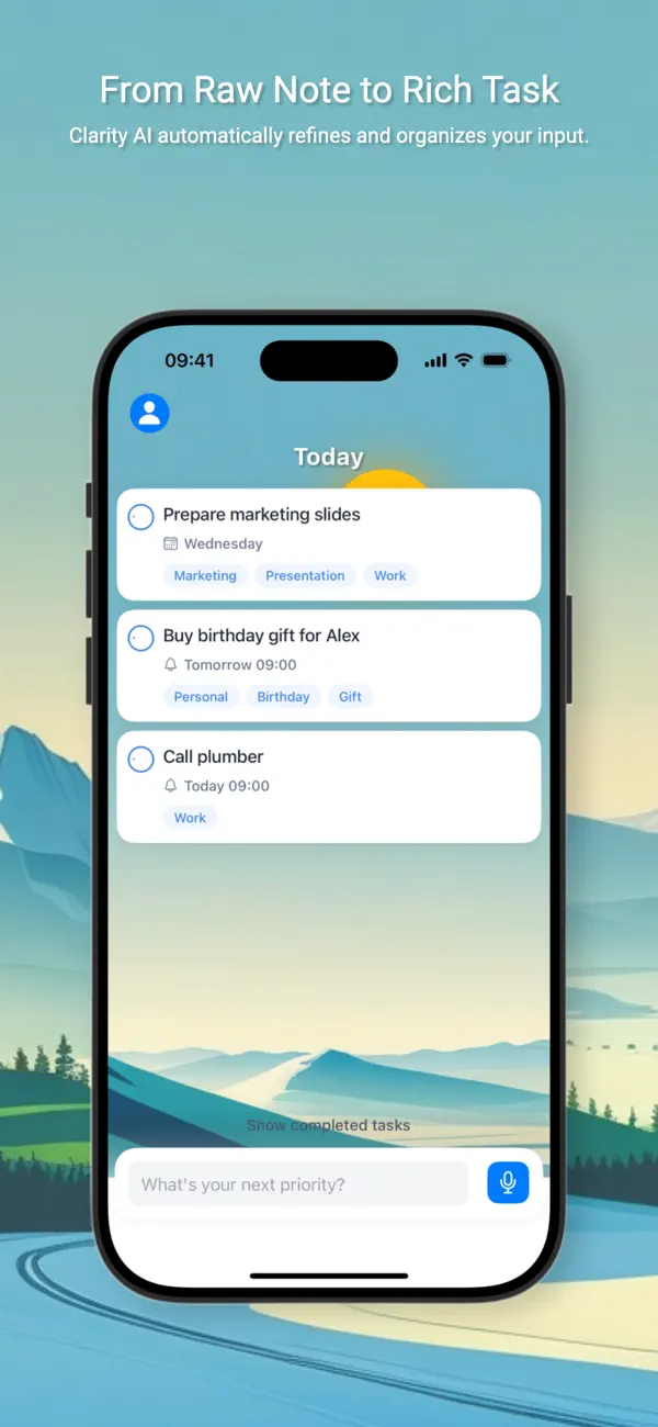 Screenshot #2 pour Clarity AI: Ideas to Tasks