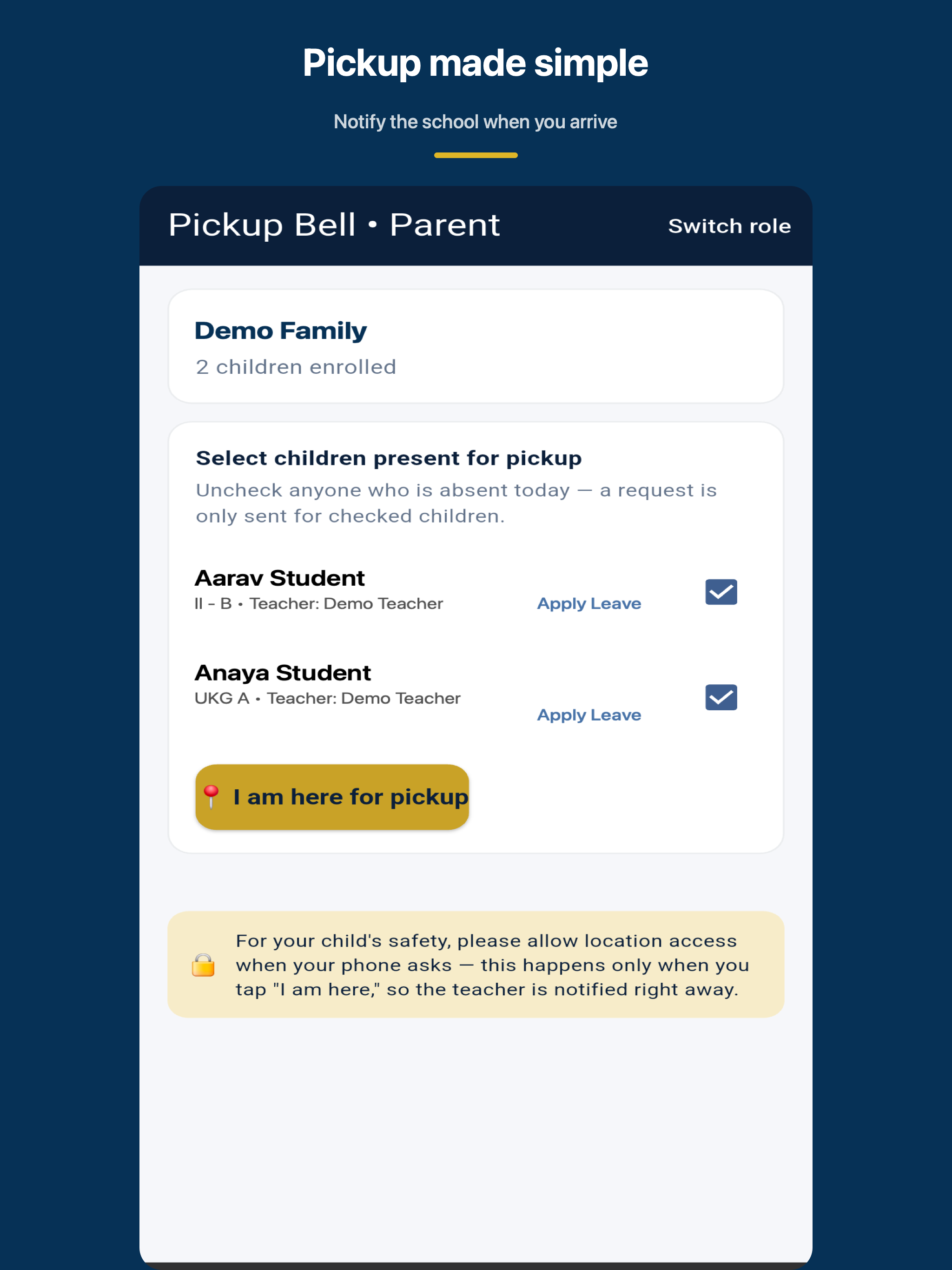 Pickup Bell Parent screenshot 5