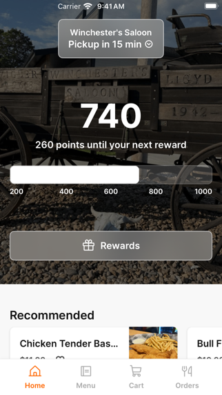 Winchester's Saloon app screenshot