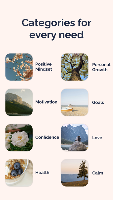 Flourish - Daily Affirmations iPhone screenshot 4 - Health & Fitness app