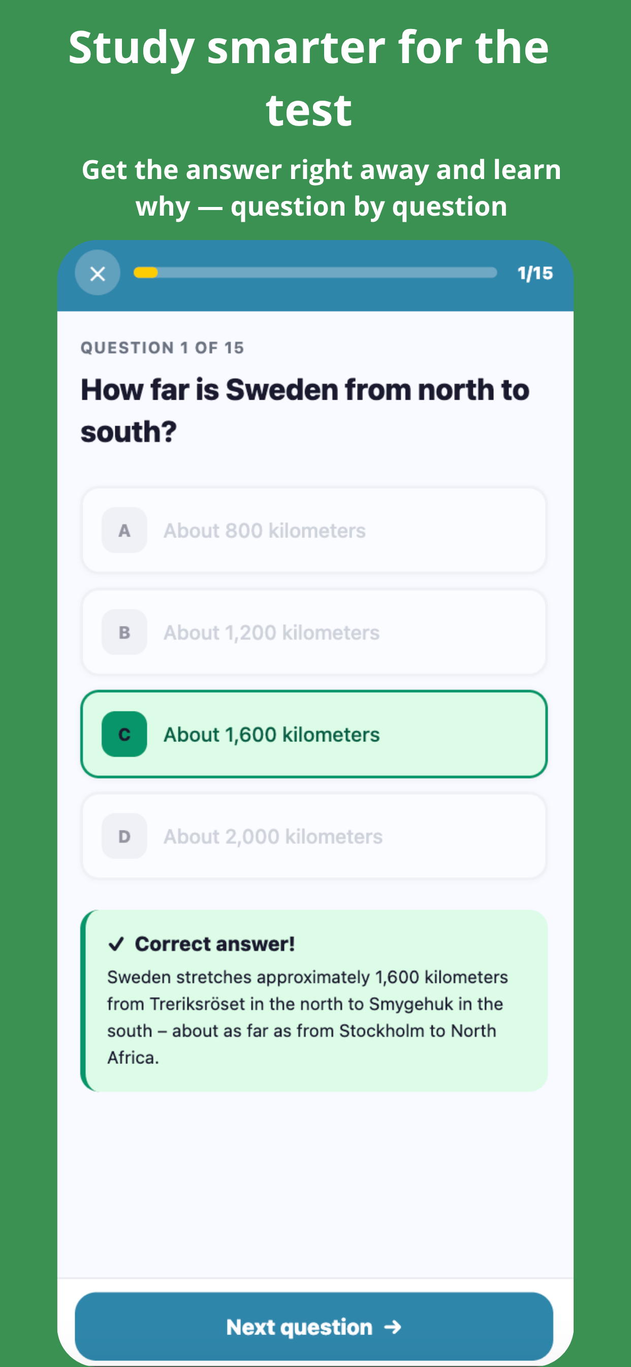 Swedish Citizenship Test Prep screenshot 3
