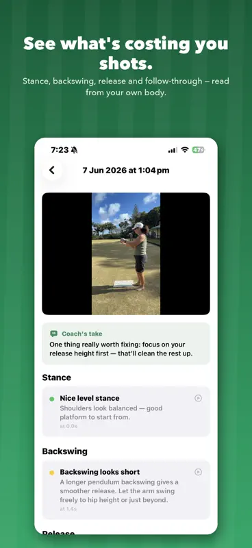 Lawn Bowls Coach AI screenshot 2 of 4