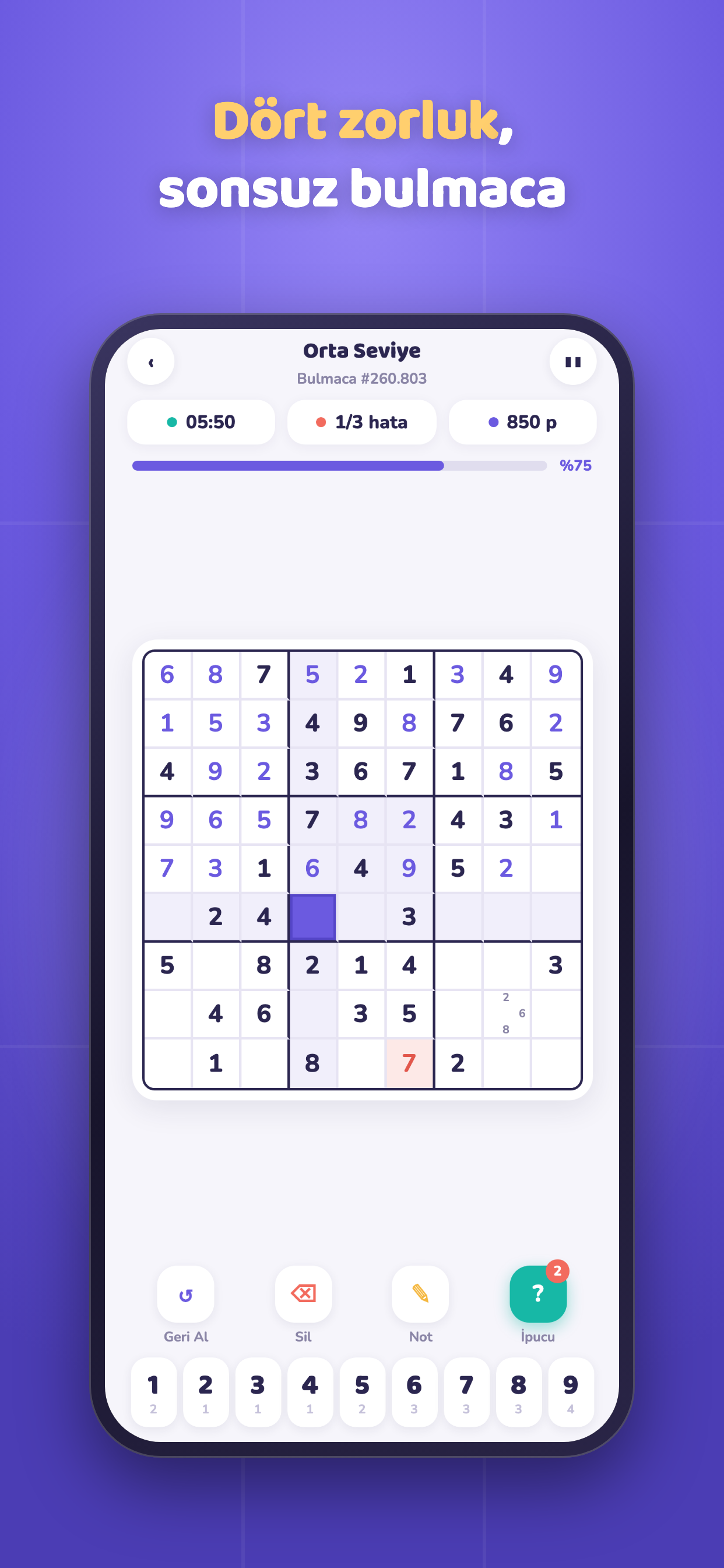 Dokuz - Sudoku screenshot 5